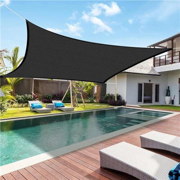 50% Black Shade Cloth, 10 x 20 FT Durable Mesh Tarp with Grommets, Garden Shade - Picture 6 of 7